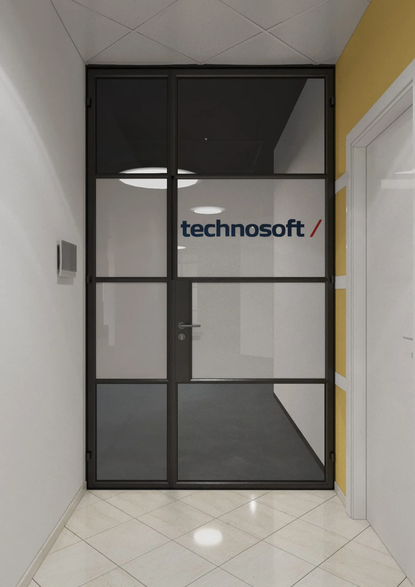 Technosoft — un birou construit în jurul angajatului — randare open space