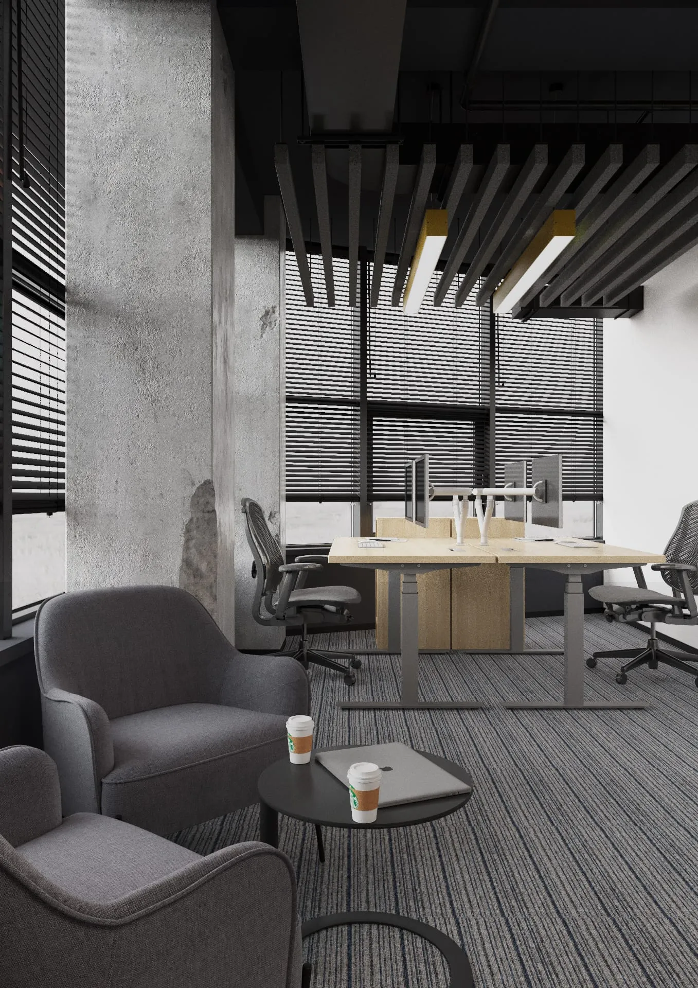 Technosoft — un birou construit în jurul angajatului — randare meeting room